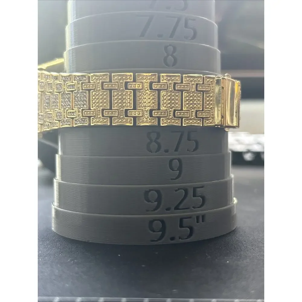 Iced Out Gold Tone Men’s Quartz Watch